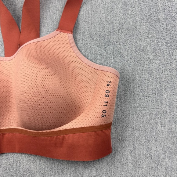 Nike Sports Bra Women Small Orange Breathe Medium-Support Training Sports Active - Picture 2 of 8